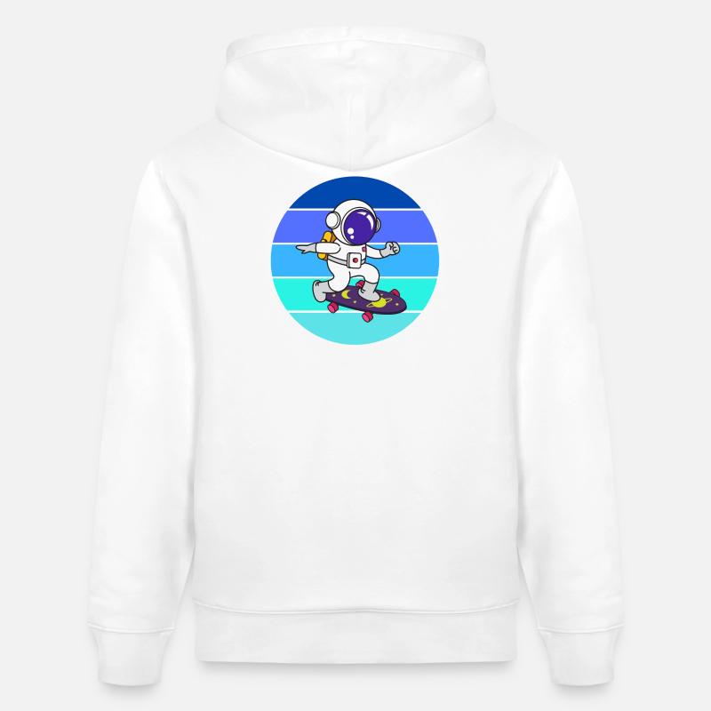 spaceman, astronaute, fusée - Sweat à capuche bio CRUISER Stanley/Stella Unisexe - blanc