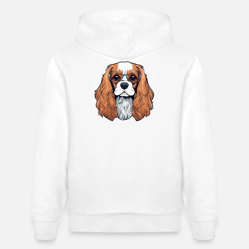 cavalier King Charles, chien, chien mignon - Sweat à capuche bio CRUISER Stanley/Stella Unisexe - blanc