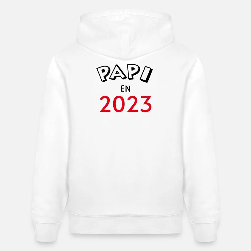 Papi en 2023 - Sweat à capuche bio CRUISER Stanley/Stella Unisexe - blanc