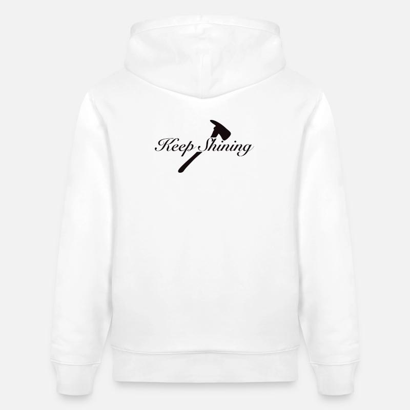 Continue de briller - Sweat à capuche bio CRUISER Stanley/Stella Unisexe - blanc