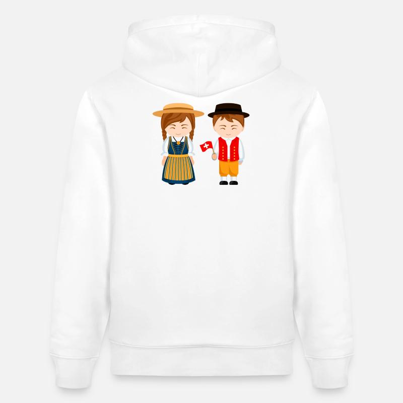 Schweiz, ich bin Schweizer, kleiner Schweizer - Stanley/Stella Unisex Bio-Hoodie CRUISER  - Weiß