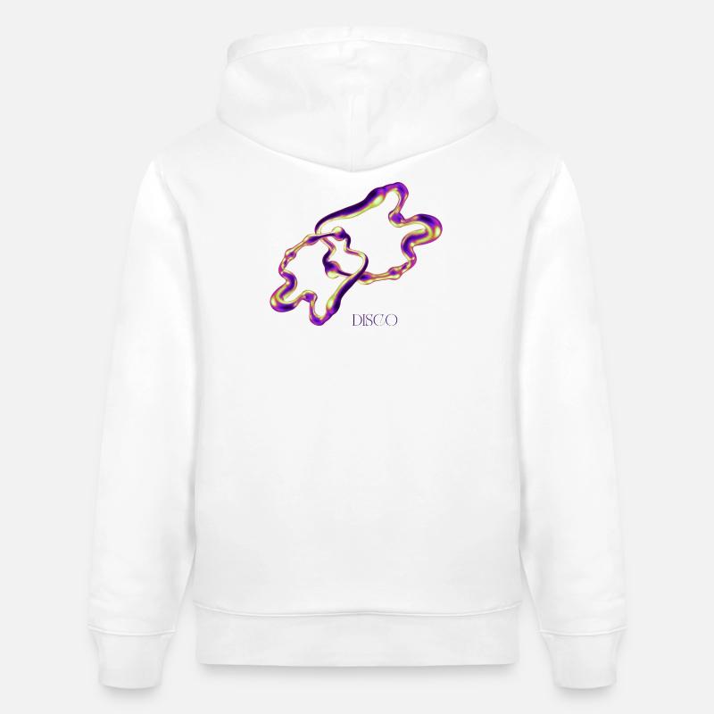 Disco Blob – Neon Abstract Liquid Art - Stanley/Stella Unisex Bio-Hoodie CRUISER - Weiß