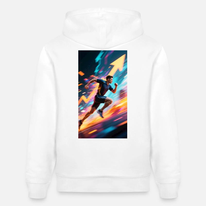 Keep moving - Sweat à capuche bio CRUISER Stanley/Stella Unisexe - blanc