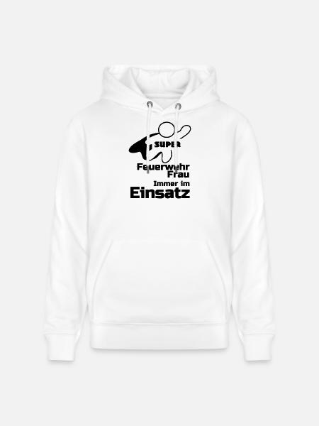 Super Feuerwehrfrau Geschenk - Stanley/Stella Unisex Bio-Hoodie CRUISER - Weiß