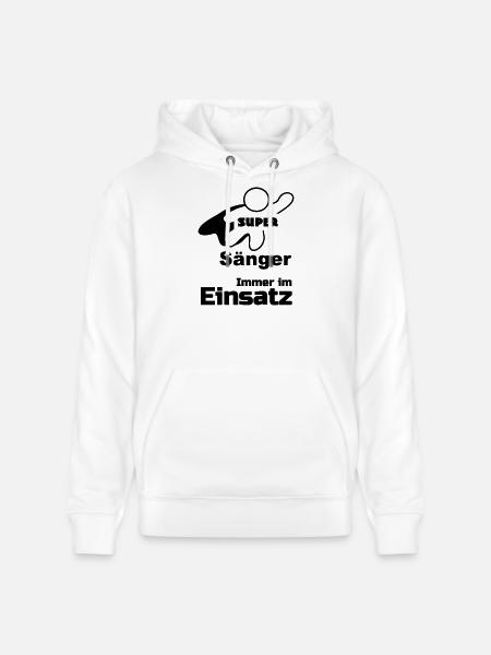 Super Sänger, Musik,Berufe, Sprüche, Geschenk - Stanley/Stella Unisex Bio-Hoodie CRUISER - Weiß