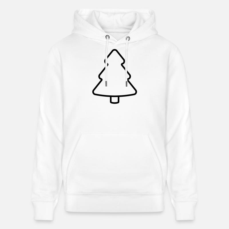 Tannenbaum Icon Weihnachtsbaum Kontur - Stanley/Stella Unisex Bio-Hoodie CRUISER  - Weiß