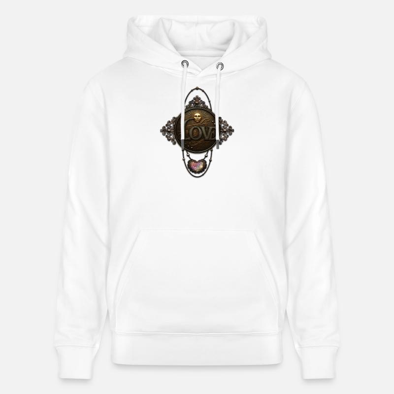 L’emblème de l’amour. - Sweat à capuche bio CRUISER Stanley/Stella Unisexe - blanc