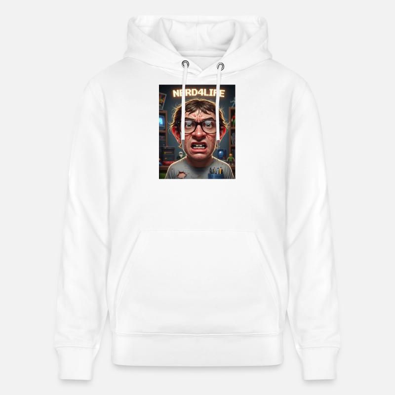 Nerd4Life Impression de style pixel - Sweat à capuche bio CRUISER Stanley/Stella Unisexe - blanc