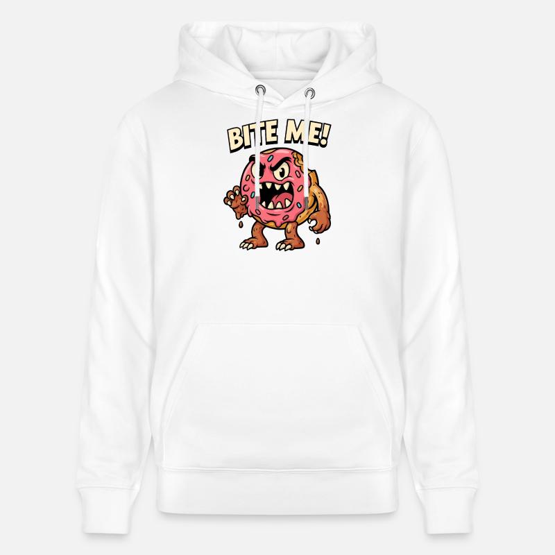 Illustration de monstre de beignet vif - Sweat à capuche bio CRUISER Stanley/Stella Unisexe - blanc