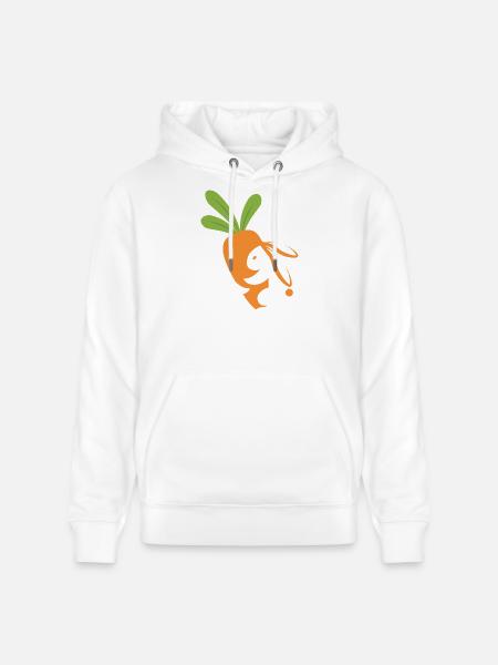 Karottenlächelndes Maskottchen - Stanley/Stella Unisex Bio-Hoodie CRUISER - Weiß