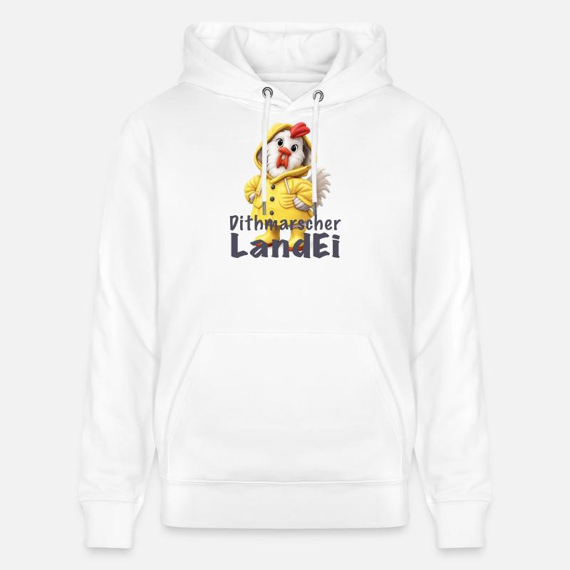 Imperméable Dithmarscher Landei - Sweat à capuche bio CRUISER Stanley/Stella Unisexe - blanc