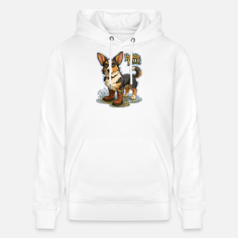 Puddle Pup Energie: Splash Boots - Stanley/Stella Unisex Bio-Hoodie CRUISER  - Weiß
