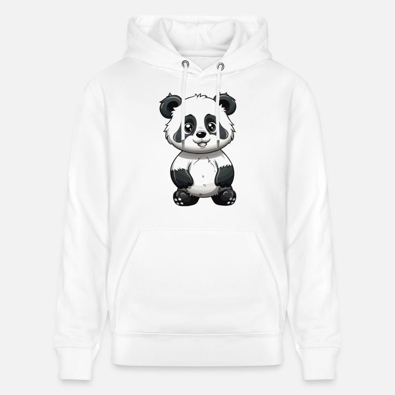 Panda Animal - Sweat à capuche bio CRUISER Stanley/Stella Unisexe - blanc