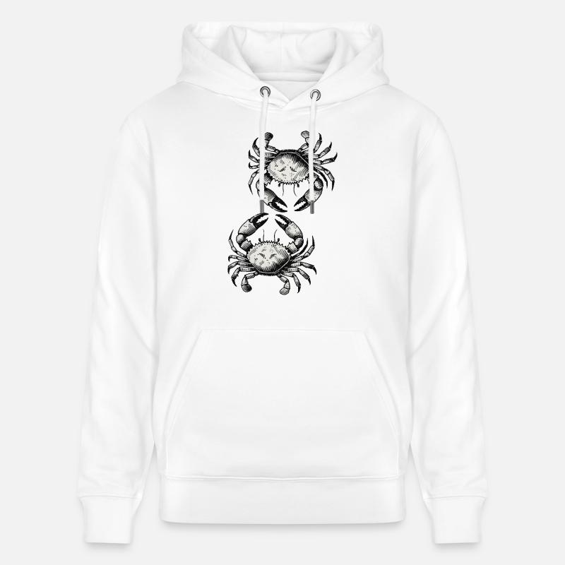 Crabe Crabe - Sweat à capuche bio CRUISER Stanley/Stella Unisexe - blanc