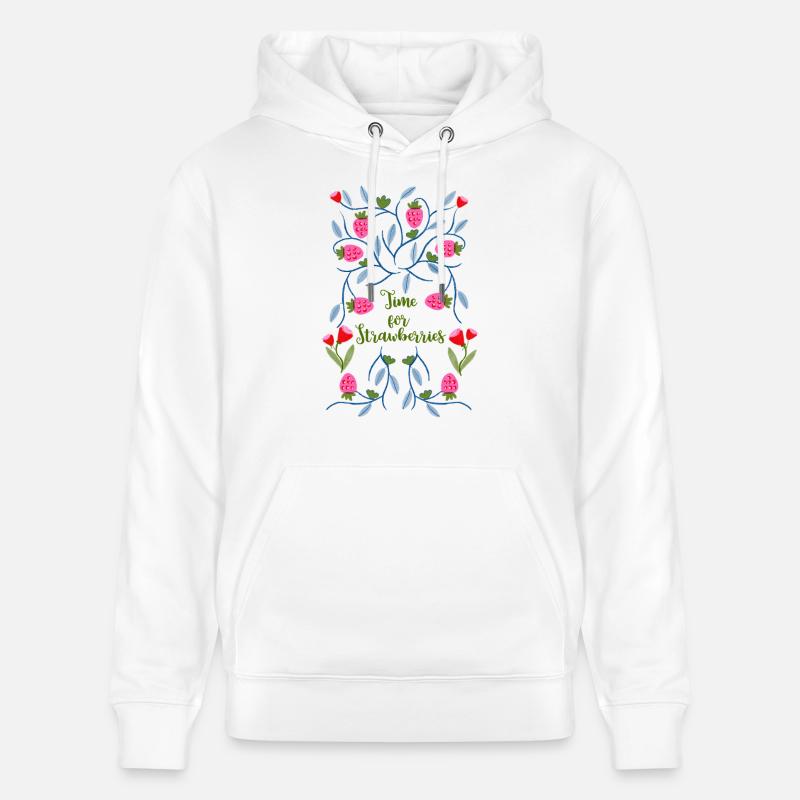 Time for Strawberries - Stanley/Stella Unisex Bio-Hoodie CRUISER - Weiß