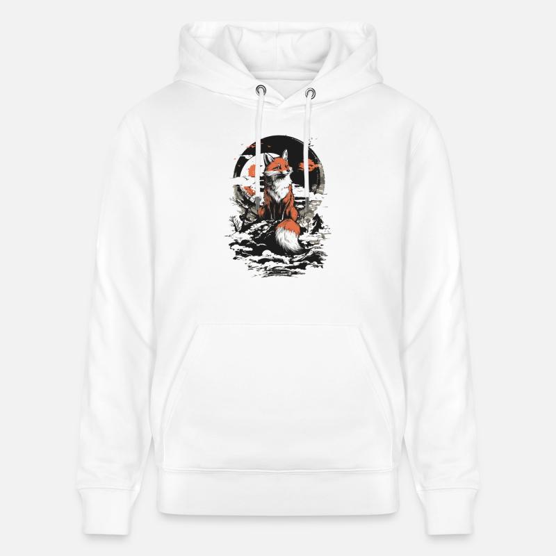 Fox Kitsune Japon - Sweat à capuche bio CRUISER Stanley/Stella Unisexe - blanc