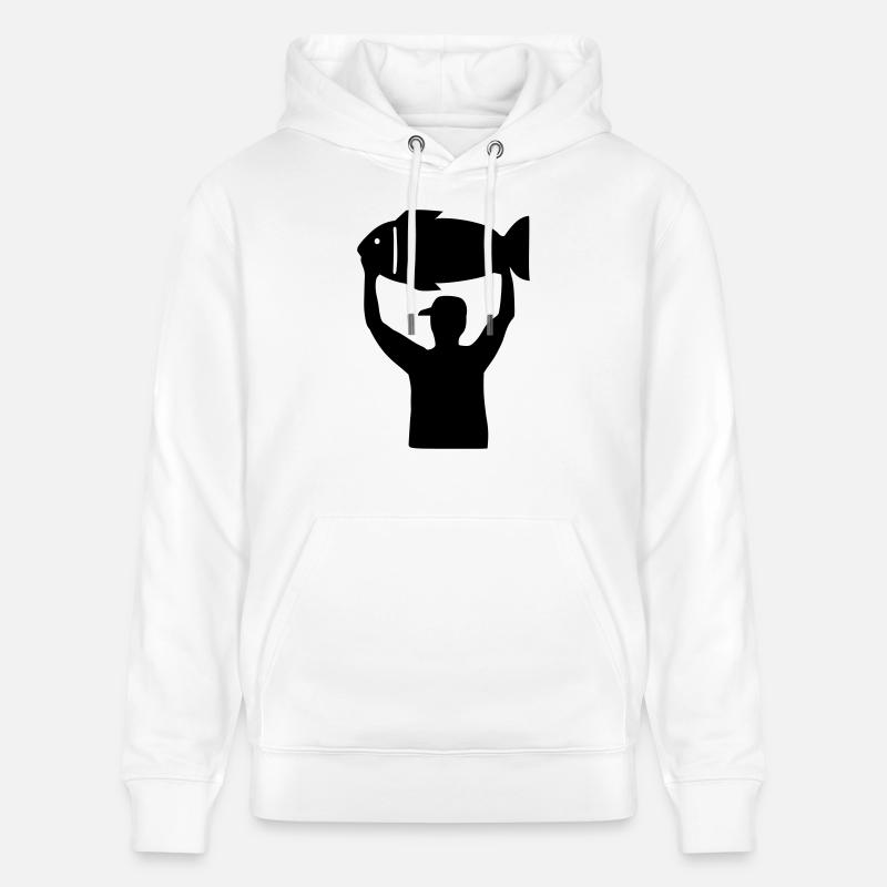 Pêcheur Poisson - Sweat à capuche bio CRUISER Stanley/Stella Unisexe - blanc