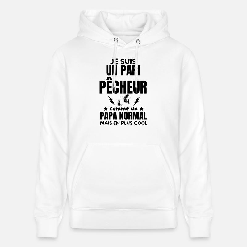 PAPI PECHEUR - Sweat à capuche bio CRUISER Stanley/Stella Unisexe - blanc