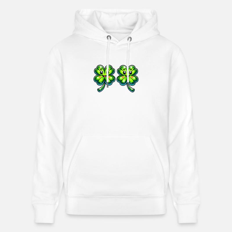 Trèfles - Sweat à capuche bio CRUISER Stanley/Stella Unisexe - blanc