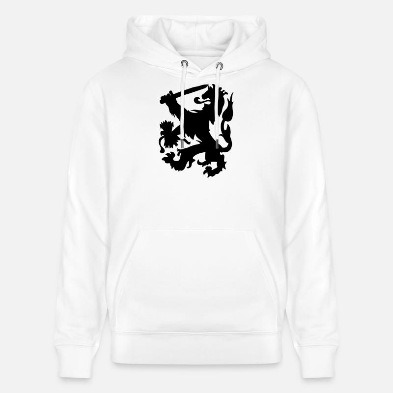 Heraldiker Löwe mit Krone und Schwertschattenfigur - Stanley/Stella Unisex Bio-Hoodie CRUISER  - Weiß