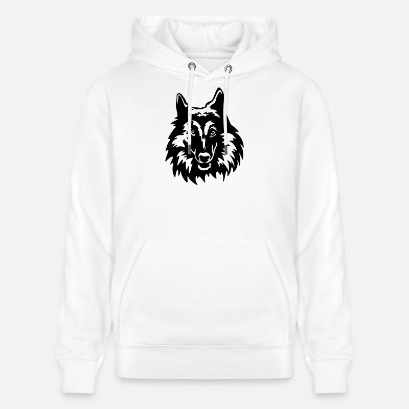 Tête de Tervueren - Sweat à capuche bio CRUISER Stanley/Stella Unisexe - blanc