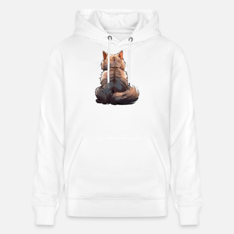 Chat Munchkin - Sweat à capuche bio CRUISER Stanley/Stella Unisexe - blanc