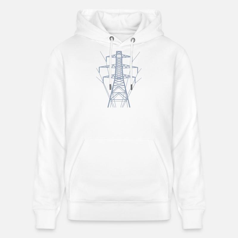 Silhouette de poteau d’alimentation blanc - Sweat à capuche bio CRUISER Stanley/Stella Unisexe - blanc