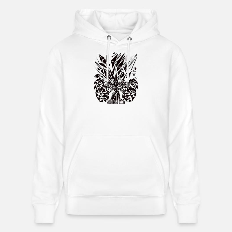 Lebensbaum mit Eichhörnchen – Geometrisches Design - Stanley/Stella Unisex Bio-Hoodie CRUISER - Weiß