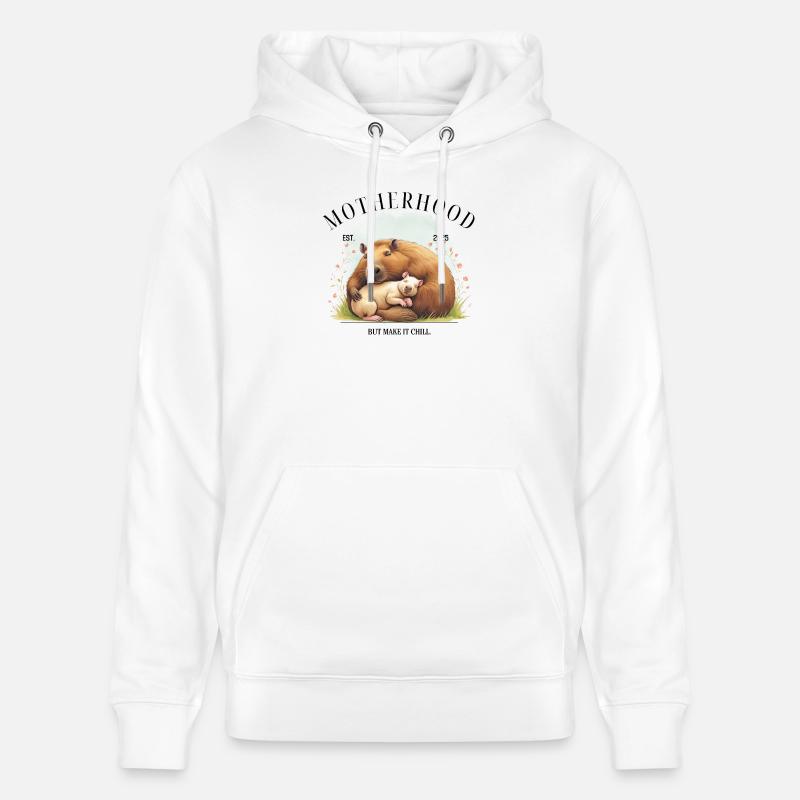 Maternité 2025 – Mais Rendez-le Cool - Sweat à capuche bio CRUISER Stanley/Stella Unisexe - blanc