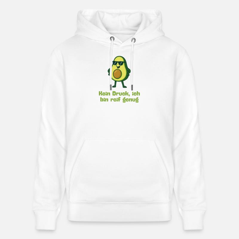 Avocat pas d’imprimé assez mûr - Sweat à capuche bio CRUISER Stanley/Stella Unisexe - blanc