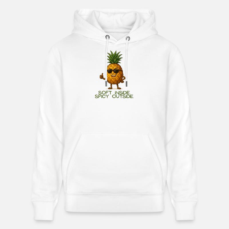 Ananas avec style Intérieur doux - Sweat à capuche bio CRUISER Stanley/Stella Unisexe - blanc