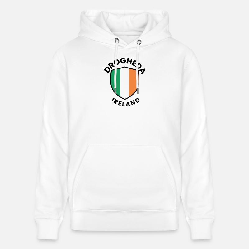 Bouclier d’Irlande de Drogheda - Sweat à capuche bio CRUISER Stanley/Stella Unisexe - blanc