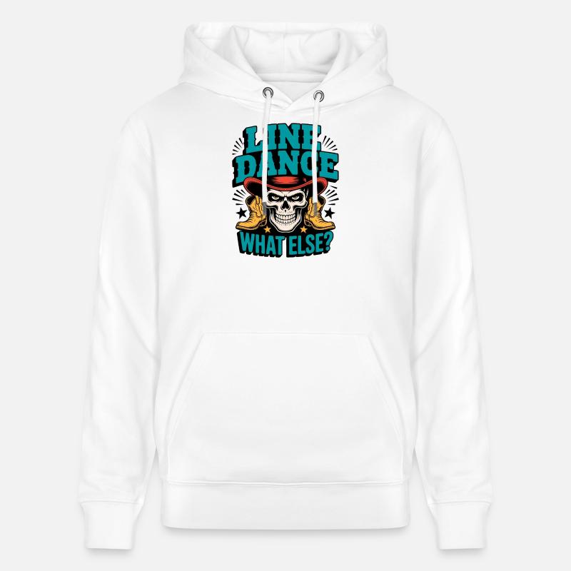 Line Dance Schädel mit Stiefeln - Stanley/Stella Unisex Bio-Hoodie CRUISER  - Weiß