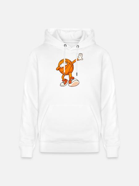 Basketball-Maskottchen Dunks - Stanley/Stella Unisex Bio-Hoodie CRUISER - Weiß
