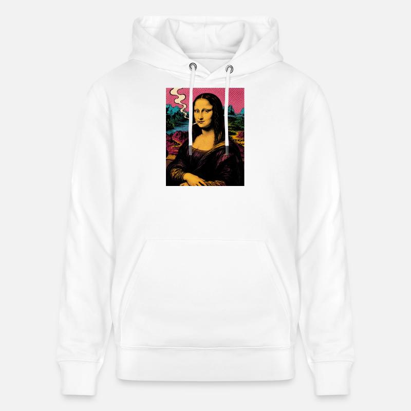 Pop Art de la Joconde - Sweat à capuche bio CRUISER Stanley/Stella Unisexe - blanc