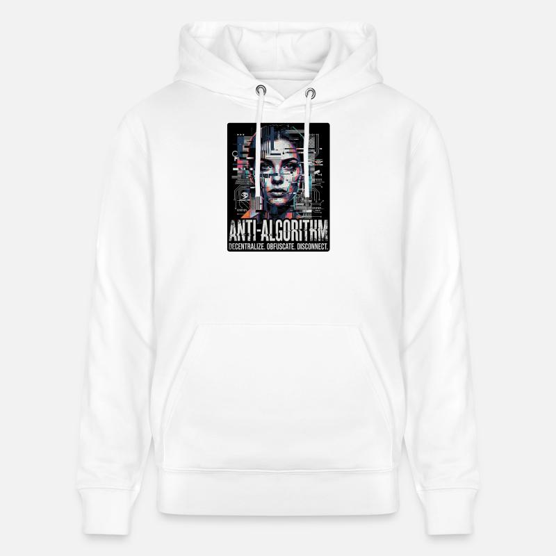 Anti Algorithm - Stanley/Stella CRUISER Unisex Organic Hoodie - white
