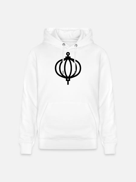 Chinese Lantern - Stanley/Stella CRUISER Unisex Organic Hoodie - white