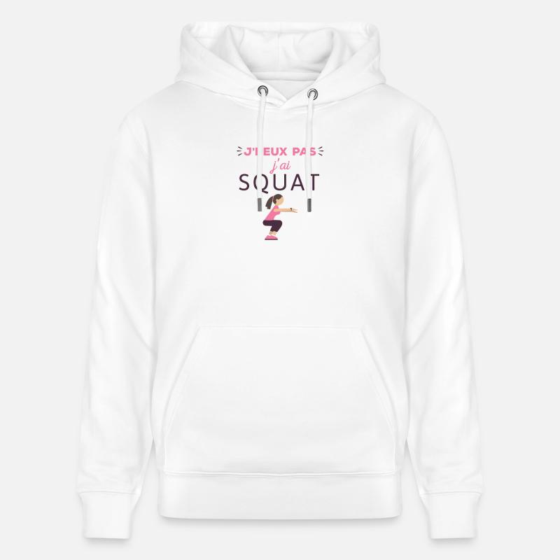 J'peux pas j'ai squat - Sweat à capuche bio CRUISER Stanley/Stella Unisexe - blanc