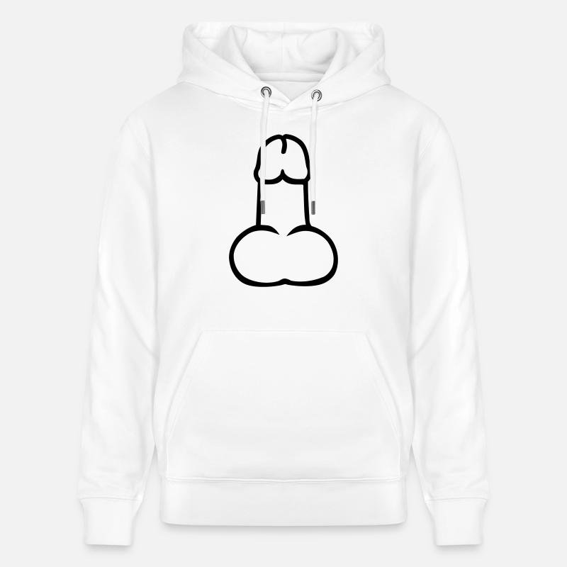 Penis - Sweat à capuche bio CRUISER Stanley/Stella Unisexe - blanc