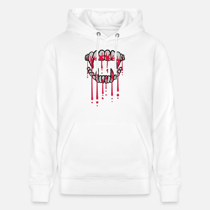 Gouttes de sang vampire - Sweat à capuche bio CRUISER Stanley/Stella Unisexe - blanc