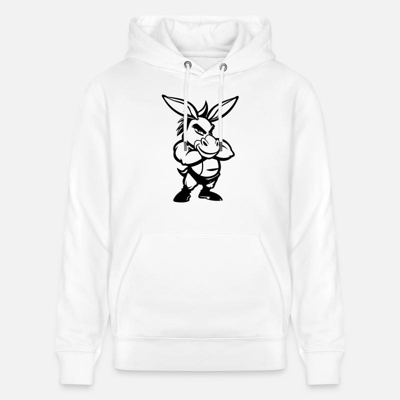 Bande dessinée de l’âne - Sweat à capuche bio CRUISER Stanley/Stella Unisexe - blanc