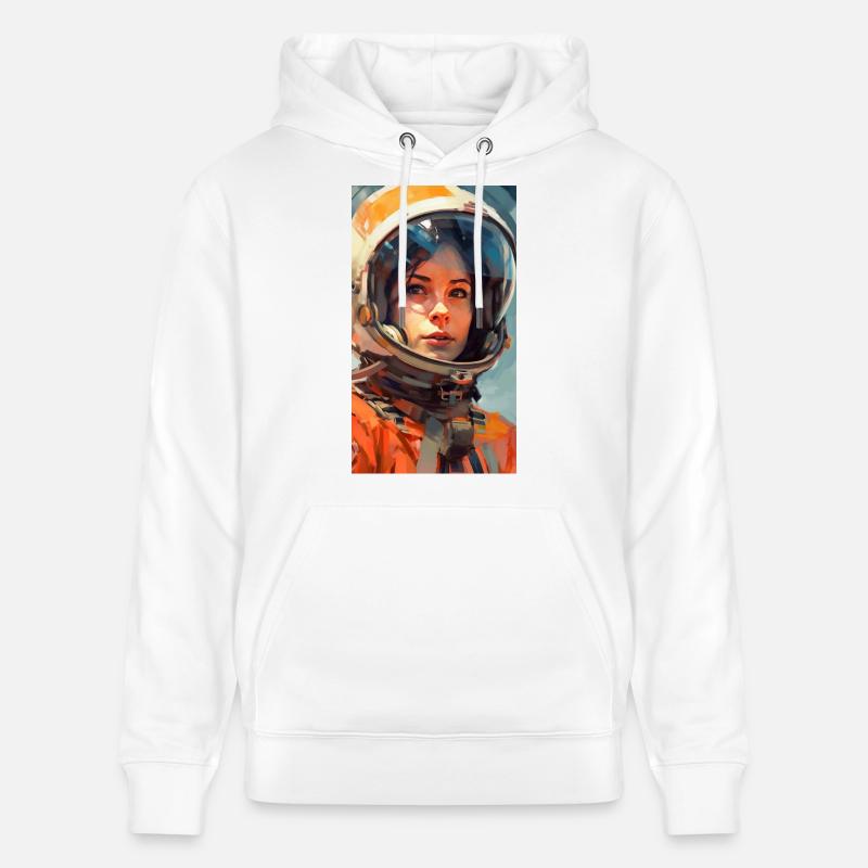 Fille de l’espace - Sweat à capuche bio CRUISER Stanley/Stella Unisexe - blanc