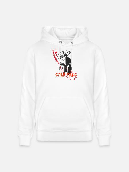 Helm Sparta und Blut 7 - Stanley/Stella Unisex Bio-Hoodie CRUISER - Weiß