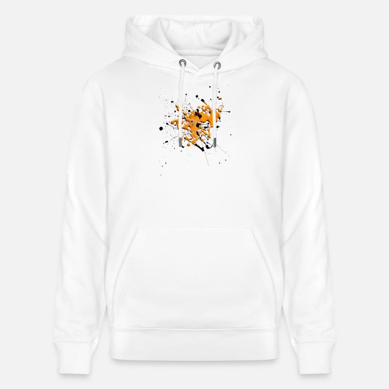 Orange.Splash - Sweat à capuche bio CRUISER Stanley/Stella Unisexe - blanc