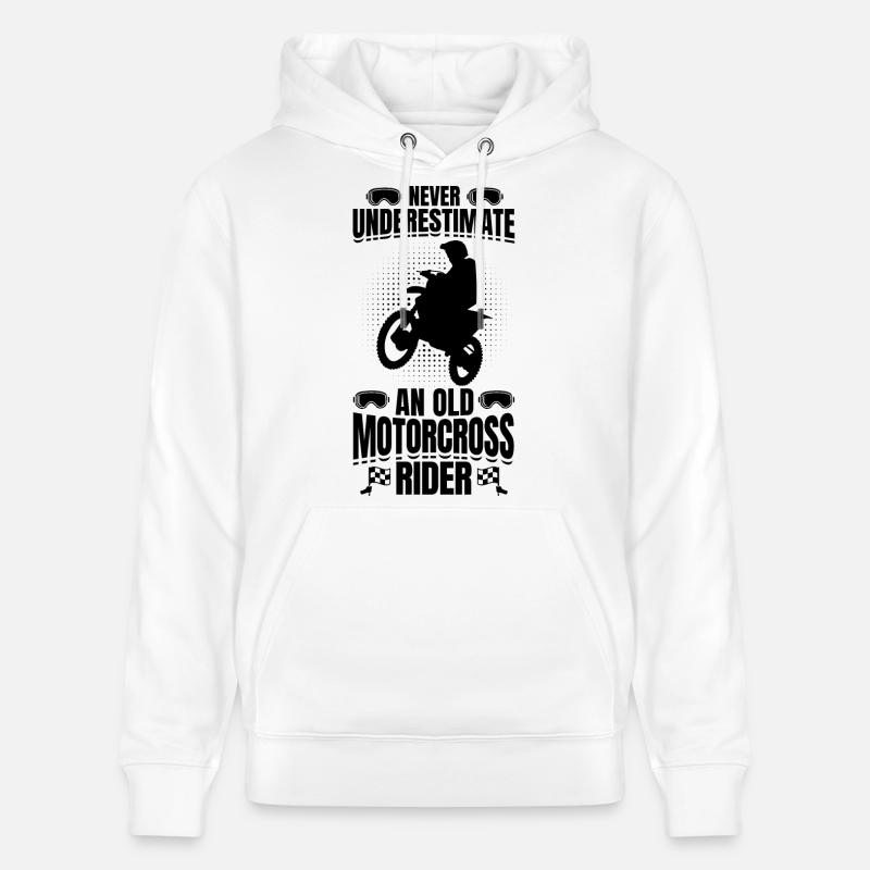 Papi motocross - Sweat à capuche bio CRUISER Stanley/Stella Unisexe - blanc