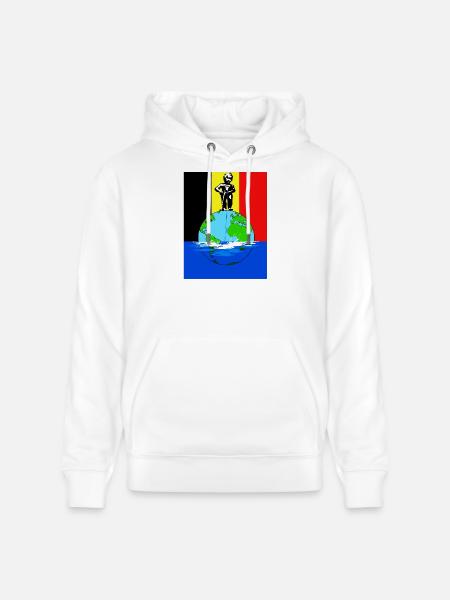 Maneken pis - Stanley/Stella CRUISER Unisex Organic Hoodie - white
