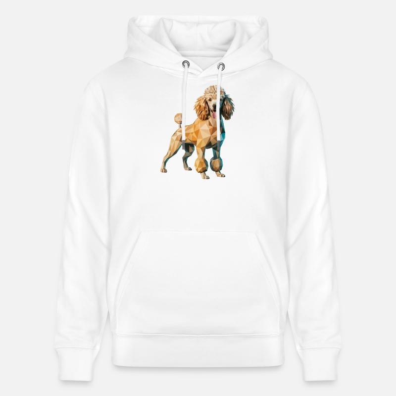 Caniche - Logo Low Poly cool - Sweat à capuche bio CRUISER Stanley/Stella Unisexe - blanc
