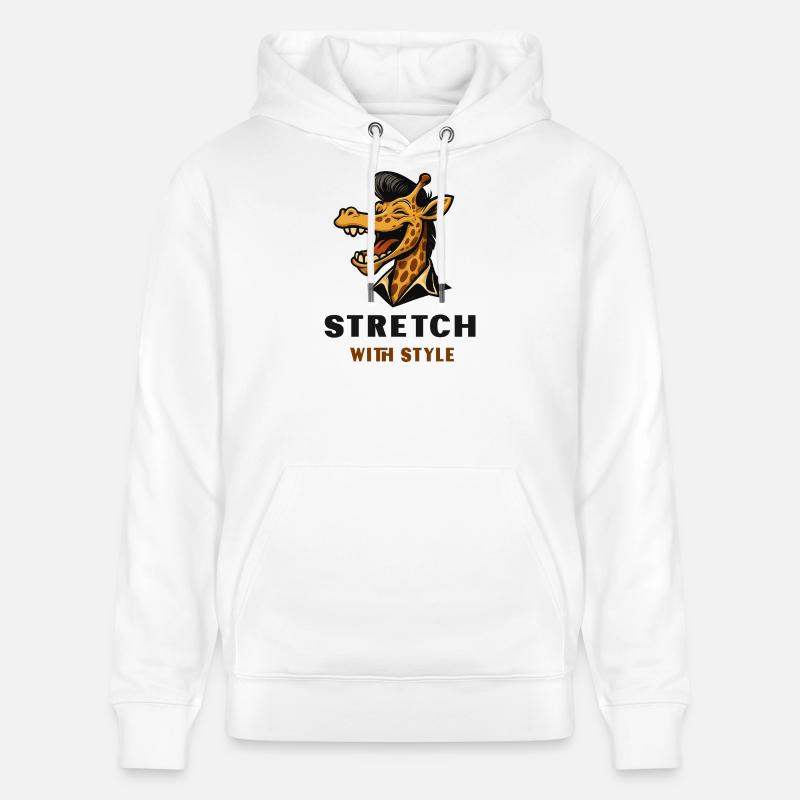 Stretch avec style – Cool Giraffe - Sweat à capuche bio CRUISER Stanley/Stella Unisexe - blanc