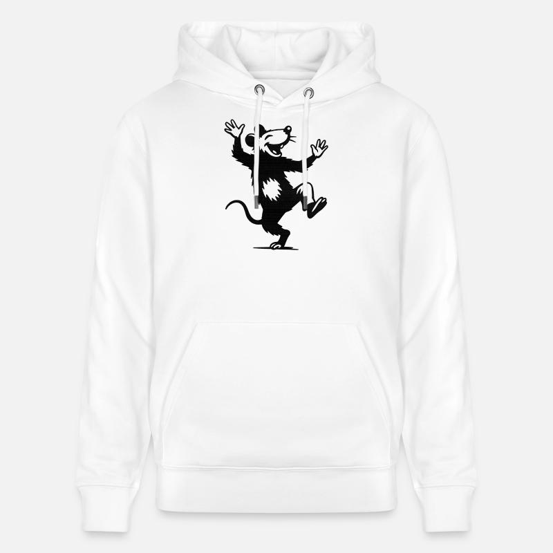 Souris dansante joyeuse - Sweat à capuche bio CRUISER Stanley/Stella Unisexe - blanc