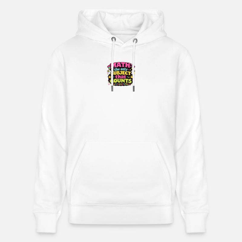 Math Counts : un design rétro vibrant - Sweat à capuche bio CRUISER Stanley/Stella Unisexe - blanc